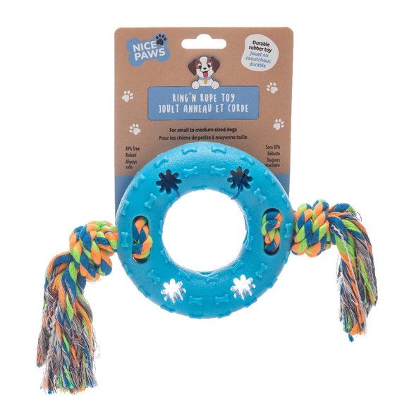 Nice Paws Pet Ring 'N Rope Toy - Picture 1 of 2
